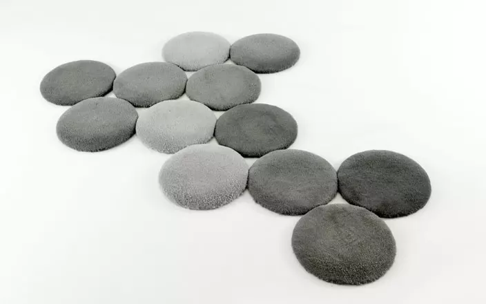 Grey Grappe Carpet  - Ronan & Erwan Bouroullec - Table light - Galerie kreo